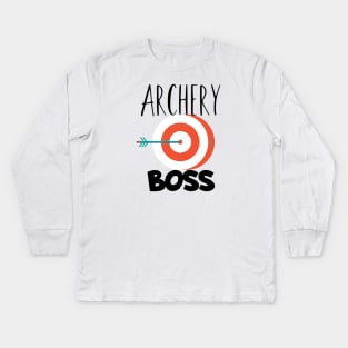 Archery boss Kids Long Sleeve T-Shirt